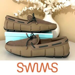 Swims Men’s Braided Lace Loafer Dark Beige Size 9